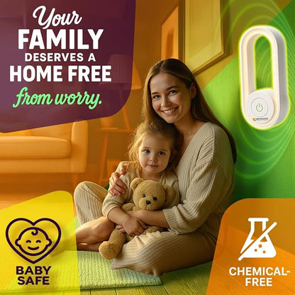 A28, Ultrasonic Pest Control Repeller - Electronic & Ultrasound, Indoor Plug-in Repellent - Get rid of - Rodents, Mice, Squirrels, Bats, Insects, Bed Bugs, Ants, Fleas, Spiders, Roaches (6Pack, White)