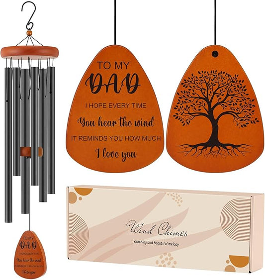 Dad Birthday Gifts from Daughter Son, Dad Gifts for Birthday, Fathers Day, Thanksgiving, Christmas, 32 Inch Wind Chimes Gift for Home Decor