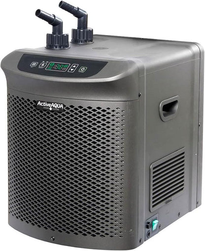 ACTIVEAQUA Hydroponic Water Chiller w/Boost Function, 0.25 HP - Adjustable Cooling System for 40-92 Gallon Reservoirs, Pure Titanium Evaporator Cooler for Aquaponics, Cold Plunge Baths & Aquariums