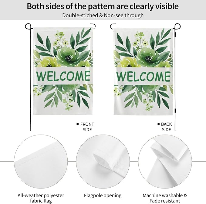 Custom Welcome Garden Flag for Outdoor Personalized Welcome Yard Flags Decor Customized Flag Add Your Own Picture/Text House Lawn Banner Double Sided Home Wall Decoration 12.5x18 28x40