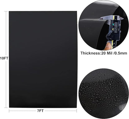 7 x 10 FT Pond Liner, 20 Mil Fish Pond HDPE Liner, Pond Liners for Outdoor Ponds, Koi Ponds, Garden Fountain, Waterfall