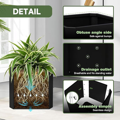 Steel Planter Box-20"x20"x20"-Large Square Planter Box-Outdoor Indoor-Cube Steel Planter Heavy Duty Black Metal Planter Flower Pot Commercial Residential for Home Garden Porch Hotel Patio