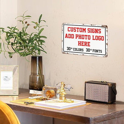 Custom Metal Parking Signs - 12x8inch Personalized for Business, Intersections, Roads, Gardens, Workplaces, Offices, Homes - Hazard Decorative