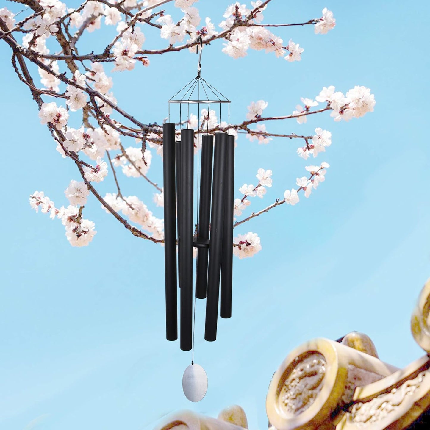 Taman Large Wind Chimes, 66” Wind Chimes for Outside Deep Tone Memorial Sympathy with 6 Tuned Tubes Gifts for Patio Balcony Garden Yard Home Decor
