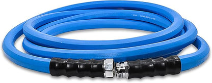 BluSeal Hot/Cold Water Rubber Garden Hose, 100% Rubber, Ultra-Light, Super Strong, 500 PSI, 50F to 190F Degrees, High Strength Polyester Braided (3/4" x 6')