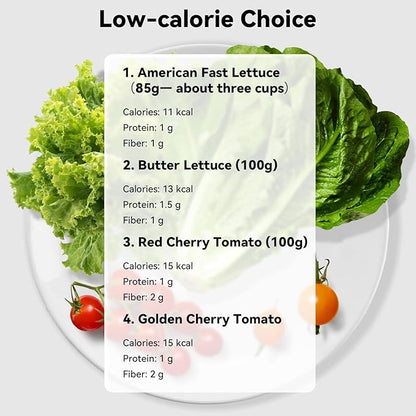 inbloom Organic Salad Green Seed Pod Kit for AeroGarden, Ahopegarden Hydroponics Growing System, Low-Calorie Food, 7-Pods (350+ Seeds, Include Fast and Butter Lettuce, Red and Golden Cherry Tomato)