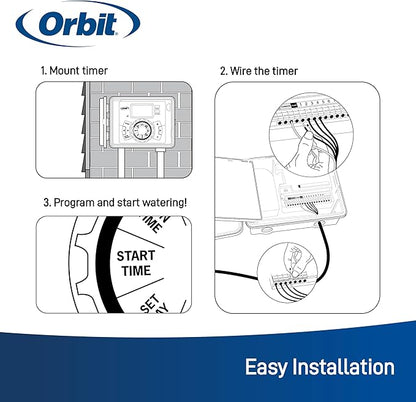Orbit 57896 6-Station Outdoor Swing Panel Sprinkler System Timer