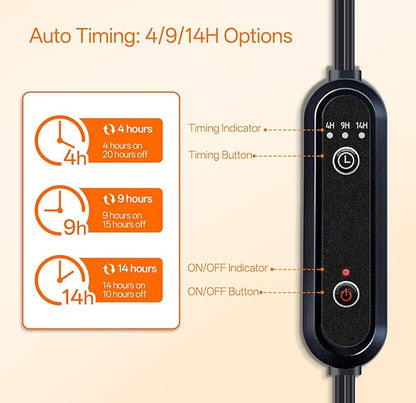 Bstrip Floor Grow Light for Indoor Plants, 65" Tall Standing Grow Light, 18W Non-Dimmable LED Plant Light with Optical Lens, Full Spectrum Plant Light with Flexible Gooseneck & Smart Timer