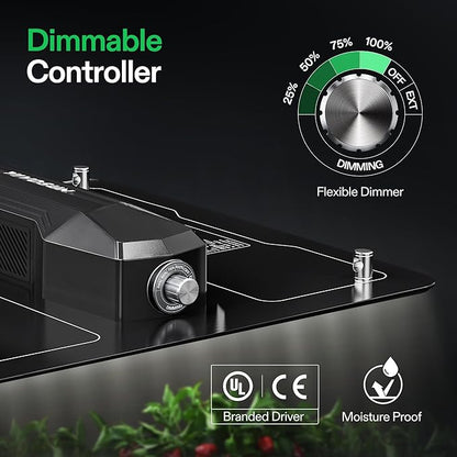 VIVOSUN VS1000 LED Grow Light with Full Spectrum Diodes & Sosen Driver Dimmable Lights Sunlike for Indoor Plants Seedling Veg and Bloom Lamps for 2x2/2x4 Tent