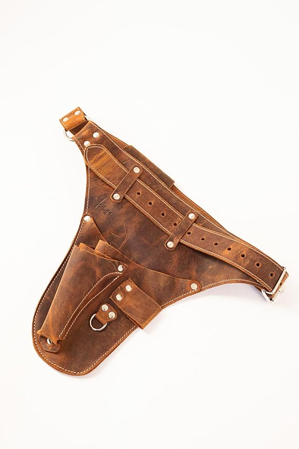 Garden Florist Tool Belt for Men | Leather Tool Belt for Women | Handmade Belt for Gardener, Electrician, and Carpenter | Leather Florist Belt (Brown CrazyHorse) (Brown crazy-horse, one size)