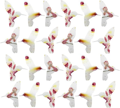 Wildflower Seed Paper - Set of 24 Hummingbird-Shaped for Funeral Favors, Memorial Gifts, & Sympathy Gifts for Loss of Father and Mother (Pink & Yellow)