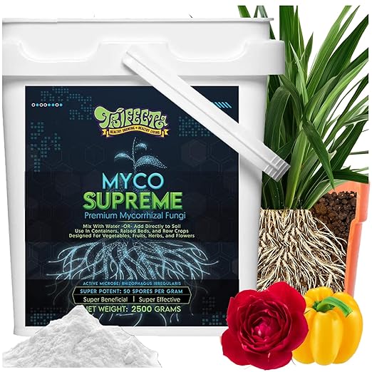Mycorrhiza for Soil, Root Stimulator for Plants, Ultra Concentrated Mycorrhizae for Plants Strong Roots & Living Soil, Trifecta Myco Supreme Plant Root Stimulator for Tree, Rose and Flower Care