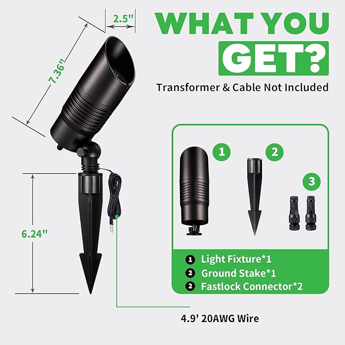 RGBCW Landscape Spotlights Low Voltage - Smart Color-Changing LED 12V Uplights, Spot Lights Outdoor Waterproof, App Control Works with Alexa, Aluminum Black for Outside Trees Wall 4 Pack