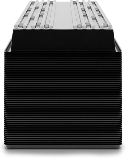 10x20 Inch Black Plastic 50 Pack Plant Propagation Tray – Growing Trays for Garden, Planting, Seedling, Soil & Hydroponic Horticulture - Microgreen Trays Grow Plants - No Drain Holes