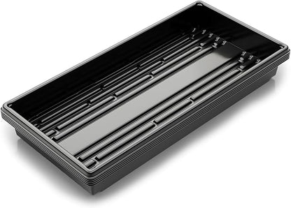 10x20 Inch Black Plastic 5 Pack Plant Propagation Tray – Growing Trays for Garden, Planting, Seedling, Soil & Hydroponic Horticulture - Microgreen Trays Grow Plants - No Drain Holes