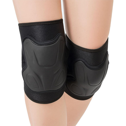 Garden Knee Pads for Work with Soft Padding and Heavy Duty Cap for Knee Support, Tactical Knee Pads with Straps for Construction Concrete Work, Men & Women Knee Pad for Cleaning Flooring Tiling, Black L(1 Pair)