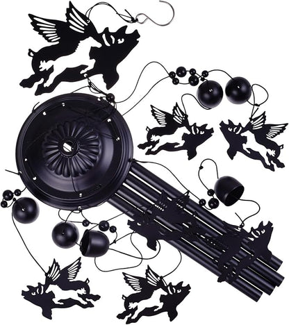 Flying Pigs Wind Chimes Outside Decorate, Memorial Wind Chimes, Wind Catcher, Mobile Flying Pig Wind Bells for Home, Yard, Tree, Patio, Garden Decoration, Gifts for Pig Lovers, Festival Gifts for Mom