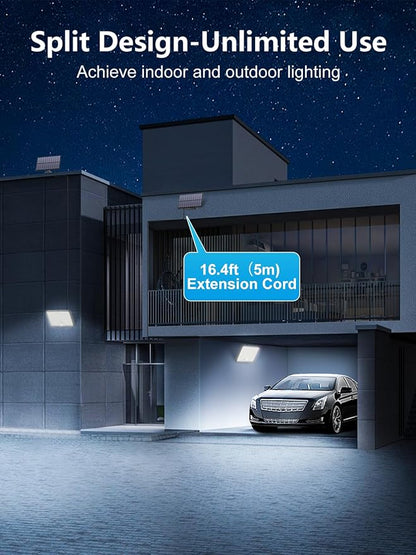 400LED Solar Lights Outdoor,3 Modes & Remote Control Motion Sensor Outdoor Light,IP67 Waterproof Solar Flood Lights for Garden, Garage, Patio, Pathway (4 Pack)