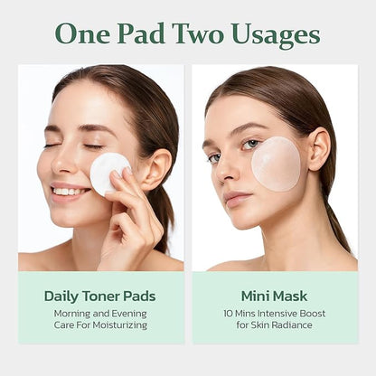 Soothing Toner Pads Redness Relief,Cotton Facial Toner Pads for Deep Hydration Improve Skin Texture with Hyaluronic Acid, Niacinamide,Vitamin C | 125 Counts