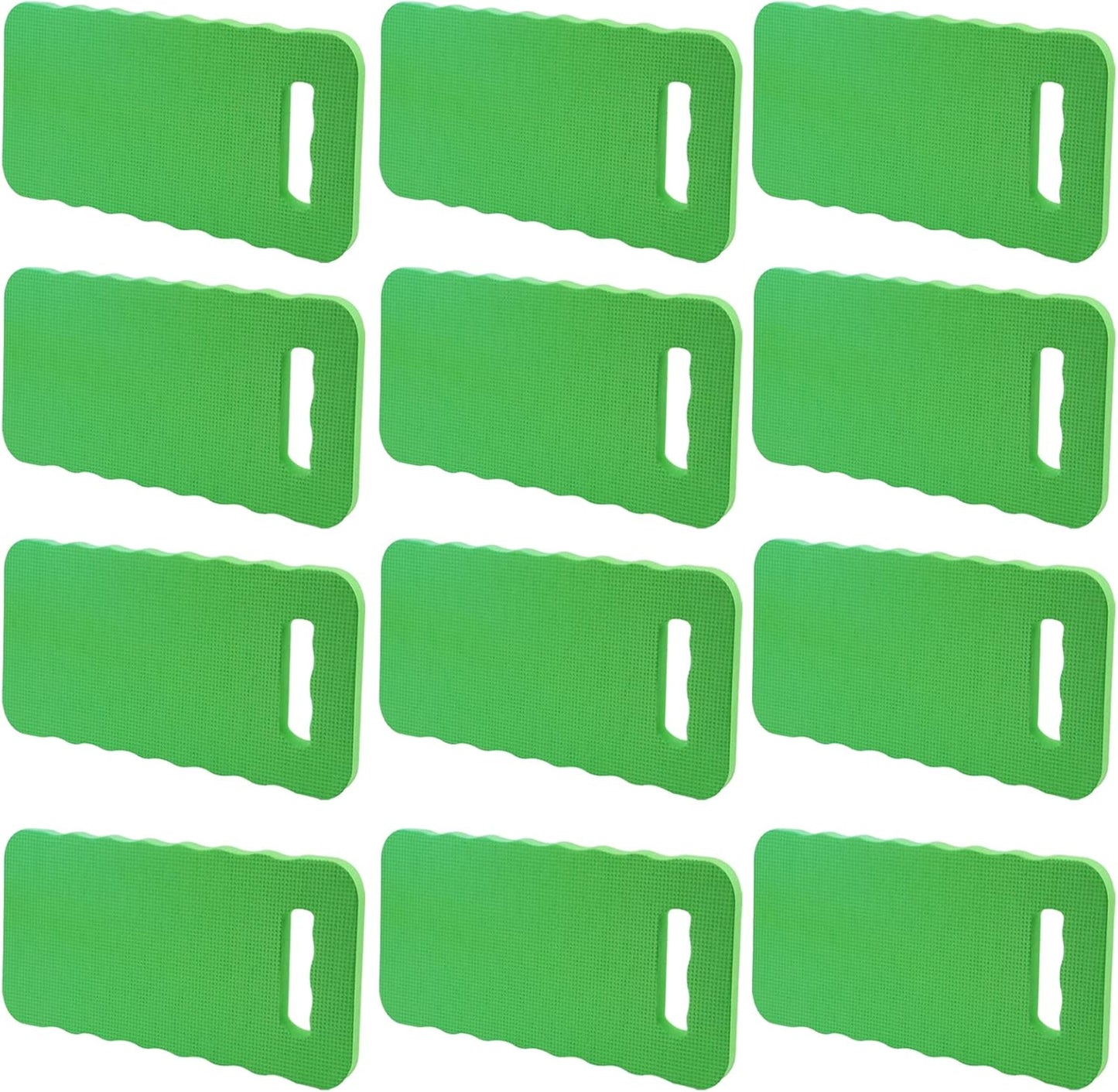 PINGEUI 12 Pack 15.7x7x0.78 Inches Green Garden Kneeling Pad, Thick Garden Kneeler Pad Kneeling Mat, Garden Knee Cushion for Gardening Floor Cleaning Yoga Exercise