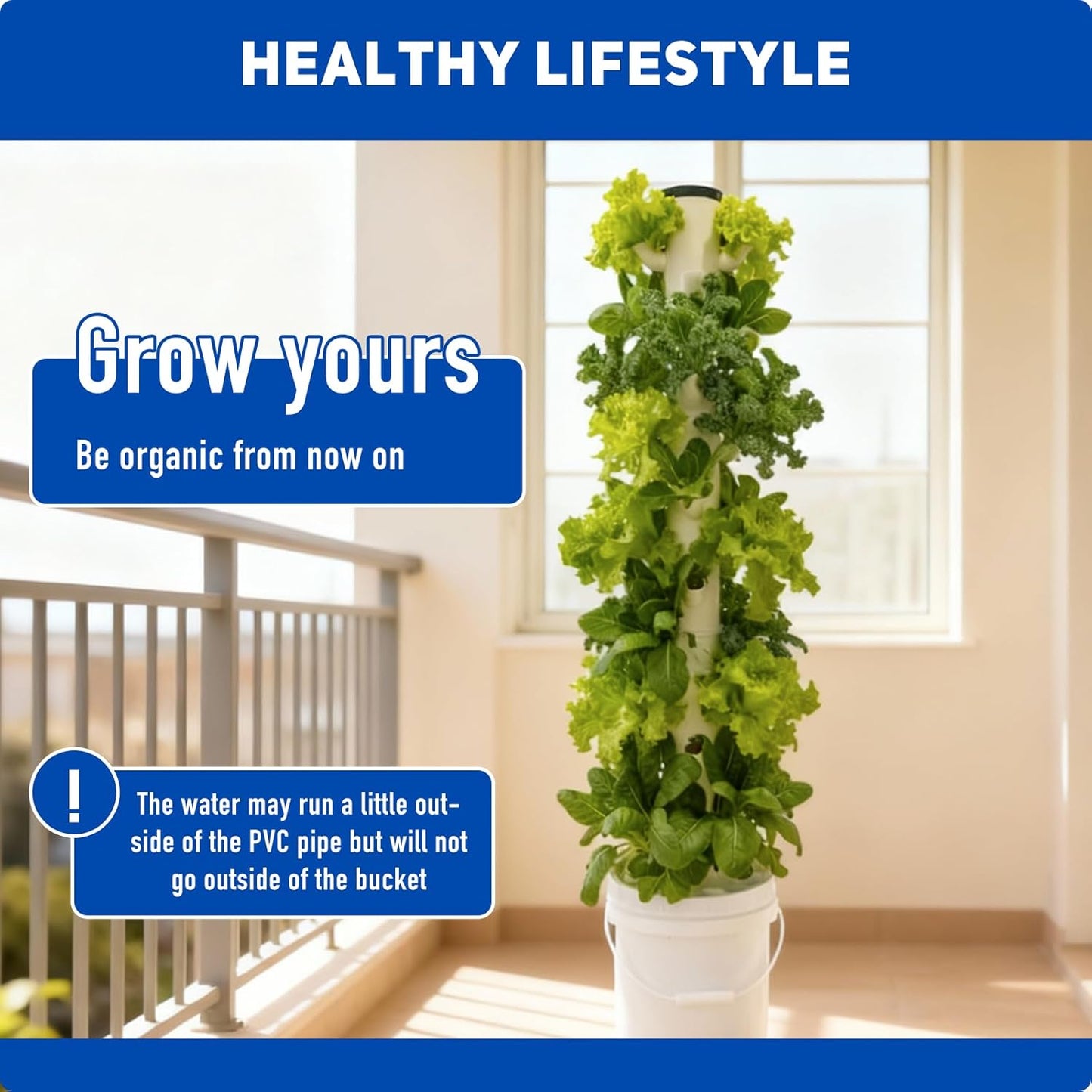 Hydroponics Grower, Vegetable Growing System for Home & Garden, Hidroponico Gardening Kit for Inddor (Vertical)