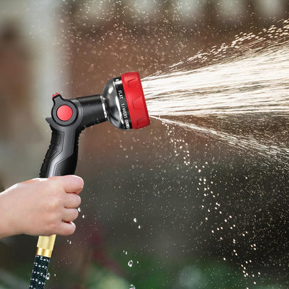 Hose Nozzle 10 Adjustable Patterns Garden Hose Nozzle Premium High Pressure Water Hose Nozzle with Thumb Control Design Hose Sprayer Nozzle for Garden & Lawns Watering, Cleaning, Pets & Car Washing