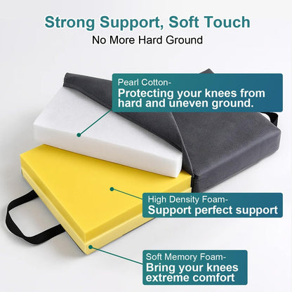 i frmmy Extra Thick Memory Foam Kneeling Cushion Pad- Garden Kneeler for Gardening, Bath Kneeler for Baby Bath, Knee Mat for Work, Extra Large 22x12 Inch, Thick 2.9 Inch (Dark Gray)