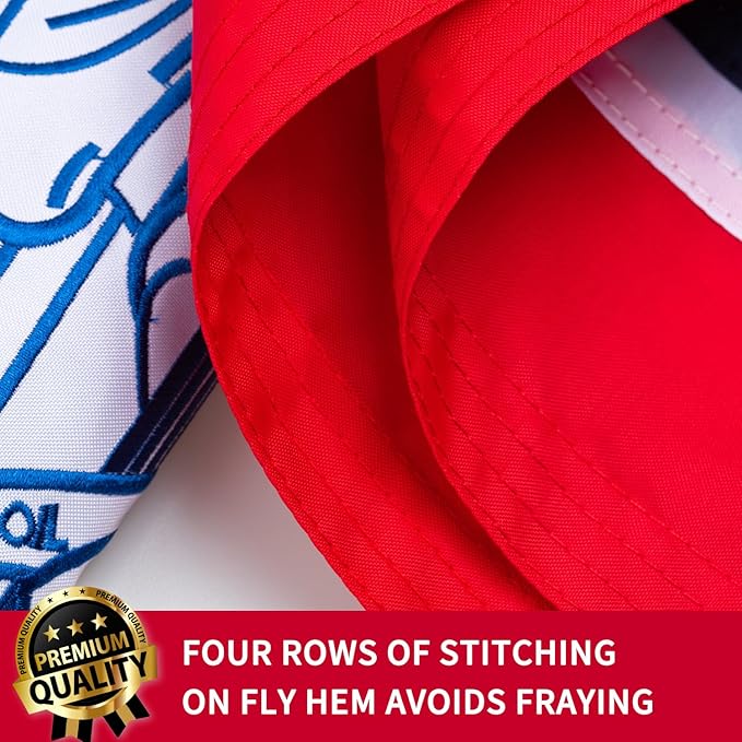 XIFAN Premium Wyoming State Flag 3x5 ft Outdoor, Double Sided Embroidered Bison, Heavy Duty 210D Nylon WY Flags, the Strongest Longest Lasting for Outside with Sewn Stripes/Brass Grommets