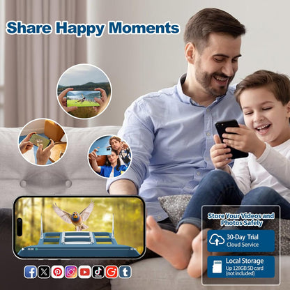 Bird Feeder with Camera,Smart Birdwatching Camera with Solar Powered,AI Identify Species,Instant Notifications,FHD Live View,Auto Record Video in Backyard,Ideal Gifts for Family and Bird Lovers