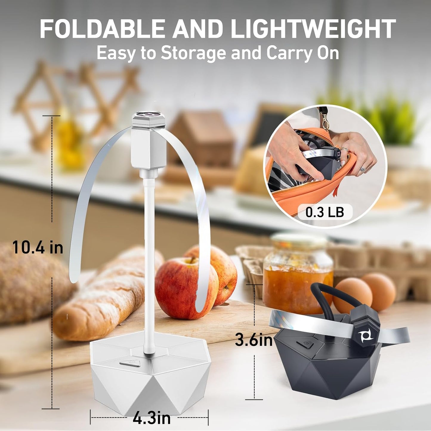 GUIDOT Fly Bug Fans for Food Tables, Fly Control Spinner Table Top Keep Flies Away from Patio Picnic Party Restaurant Kitchen Camping and BBQ