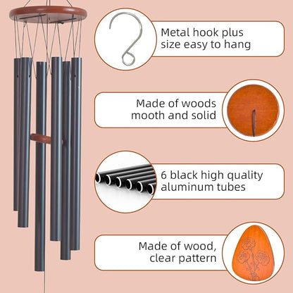 Moms Wind Chimes, Gifts for Mom, Thanksgiving Christmas Mother's Day Best Gift for Mom, Mother Birthday Gift from Daughter Son, Love Reminder Gifts