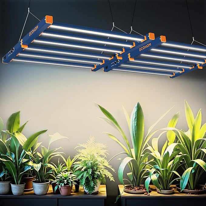 LED Grow Light, 500W Grow Lights for Indoor Plants, Full Spectrum Growing Light Plant Foldable & Hanging Growing Lamps, Daisy Chain Dimmable Grow Lamp, Commercial for 4x4ft Coverage in Grow Tent