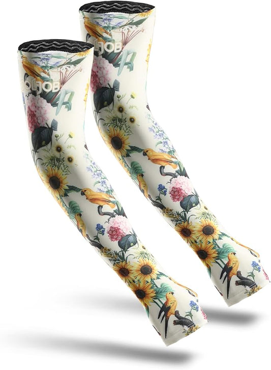 COOLJOB Gardening Sleeves UV Cooling Sun Protection Arm Cover for Women with Thumb Hole for Gardener, Farmer, Outdoor Sport