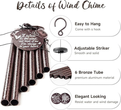 Memorial Gifts for Loss of Love one, 25''Memorial Wind Chimes Sympathy Gifts, Bereavement, Condolence, Remembrance Gifts,Windchimes in Memory of Love one