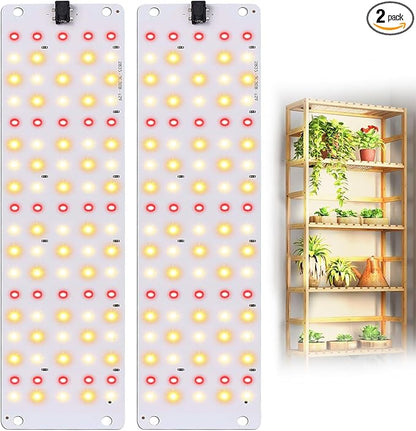 TONYFUL LED Grow Lights, 180 LEDs Plant Lights for Indoor Growing, 24W Premium Full Spectrum Grow Light with 3/9/12H Timer, 10 Dimmable Levels - Ideal for Indoor Growing (2Pcs)