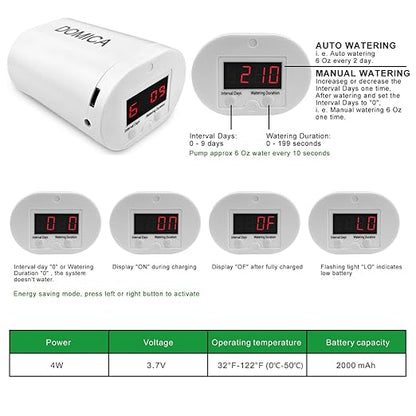 DOMICA Automatic Plant Waterer Indoor Self Watering System for 16 Potted Plants, Auto Drip Irrigation Kit Water Timer