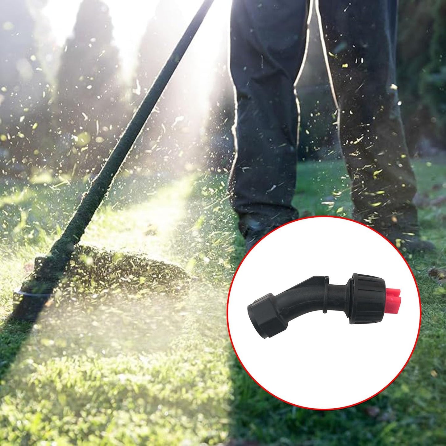 CHENJIN 110 Degree Fan Shaped Plastic Nozzle Set with Six Back Mounted Nozzles Ranging from 0.15 to 0.6mm Is Used as a Spray Cleaning Equipment for Gardens and Agricultural Greenhouses