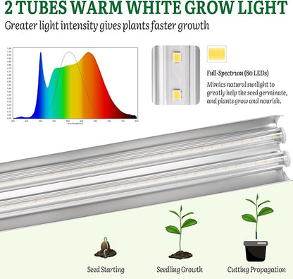 [Upgraded 1020 Size] Soligt Seed Starter Kit with Grow Light and Heat Mat - Strong Seed Starter Tray, 7" Humidity Dome and Grow Light Stand for Seed Starting, Seedling Germinating & Plant Propagating