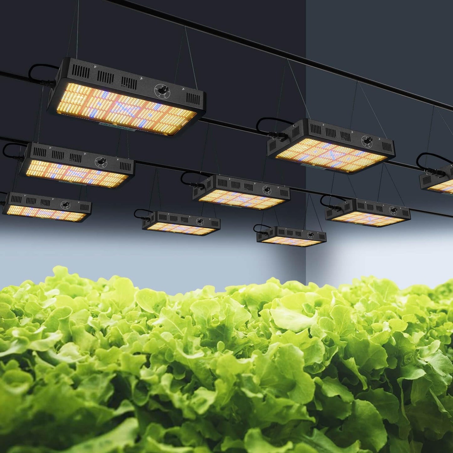 LED Grow Light Dimmable, 200W Full Spectrum for Indoor Plants with Daisy Chain Function