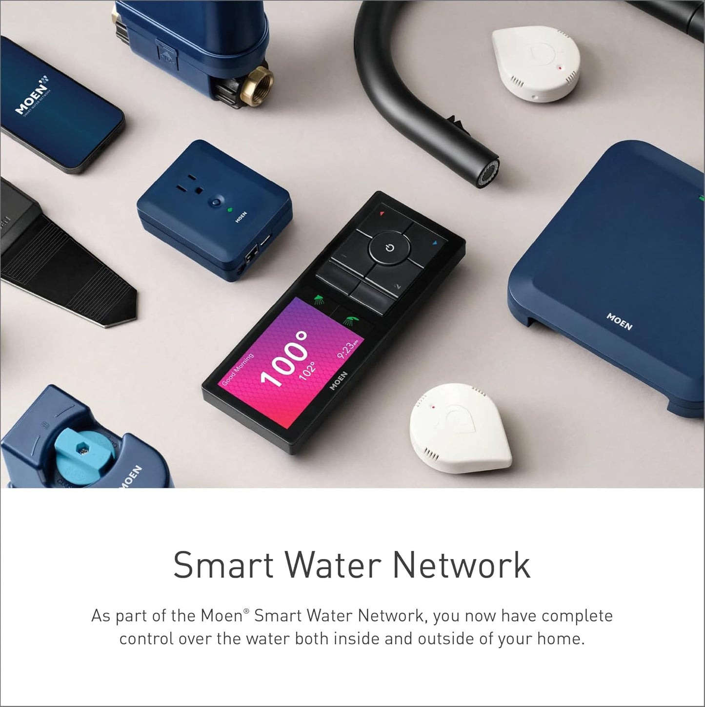 Moen Smart Wireless Soil Sensor, Automatic Moisture Meter Measurement for Lawn, Plant Water Meter for Exterior Enclosures, WISNS002G1USA,Black