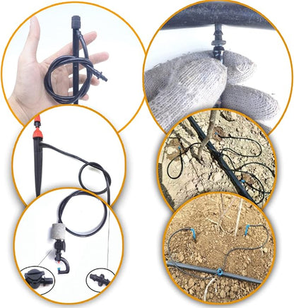 50ft 1/4 inch Drip Irrigation Tubing, Blank Distribution Line Water Hose Garden Watering Tube for Garden Irrigation System