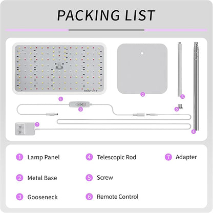 BESTVA 18W Grow Lights for Indoor Plants with Stand, Full Spectrum LED Plant Light for Indoor Plants,12-59 Inches Height Adjustable Growing Lamp with Auto On/Off Timer 4H/8H/12H, 4 Dimmable Brightnes