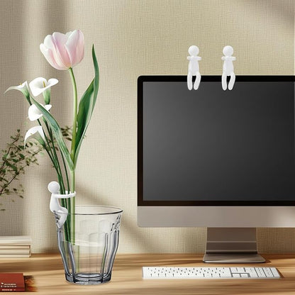 Plant Propagation Buddy, Plant Cutting Holders People, Plant Nurturing Decorative Plant Supports, Propagation Friends for Indoor Gardens or for Sprouts, Stems, Shoots and Cuttings(3PCS-White)