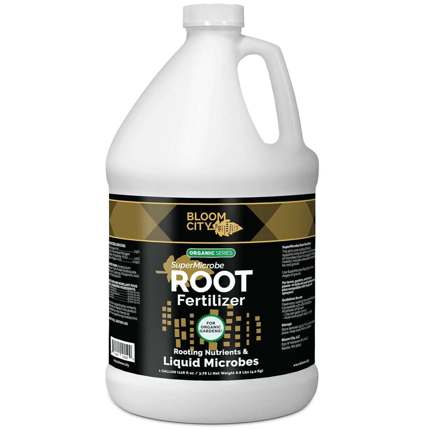 Bloom City Organic Root Stimulant, Salmon and Kelp Formula, Rich with Microbes and Mycorrhizae, Gallon (128 oz)