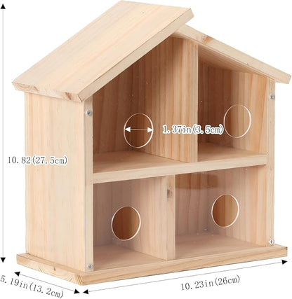 Window Bird Houses for Outside, See Through Upgraded Wooden Birdhouse Outdoors, Bird Nest Transparent Design for Easy Observation, Best Gift for Kids