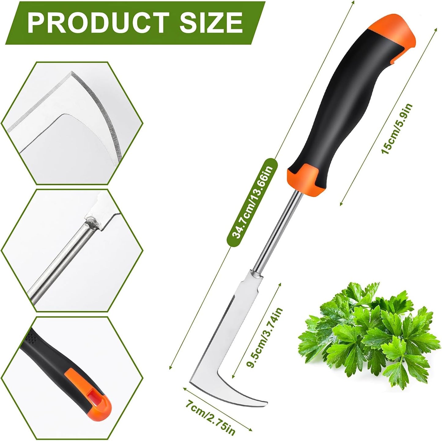 Weed Puller Tool,Portable Garden Weeder Tool,Crack Weeder Crevice, 4 Teeth Weeding Tool, L-Shaped Weeding Tool, Weeding Artifact Tool for Gardening(2 Pcs)
