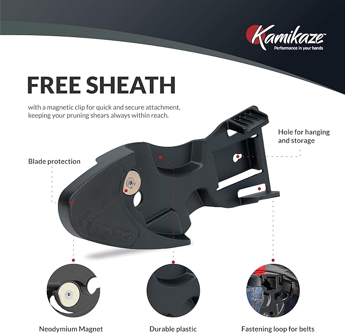 EZ Kut Kamikaze Force Bypass Pruning Shears Heavy Duty - Best Pruners for Gardening and Gifts for Women and Men - Gardening Hand Tools with a since 1988