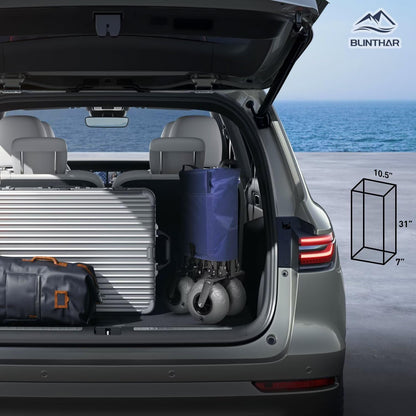 Beach Wagon with Big Wheels for Sand, Heavy Duty Harder Sand Collapsible Folding Wagon with All-Terrain 9" Pneumatic Ballon Tires, Utility Wagon for Garden Sports Camping Outdoor Activities