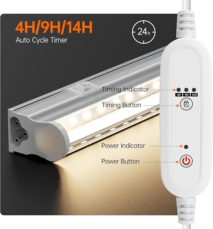Bstrip Indoor Greenhouse with Grow Light, Tall Green House with 6 Pack T5 Full Spectrum Plant Lights with Timer, Plant Shelf with Tent for Indoor Plant, Seed Starting, Seed Tray, 35.4"x13.8"x70.8"