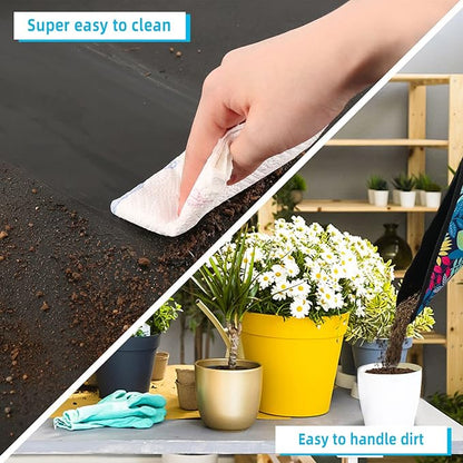 Extra Large Repotting Mat for Indoor Plant Transplanting and Mess Control 43.5"x 29.5" Thick Waterproof Potting Mat Succulent Gardening Mat Portable Foldable Potting Tray Unique Gifts for Plant Lovers